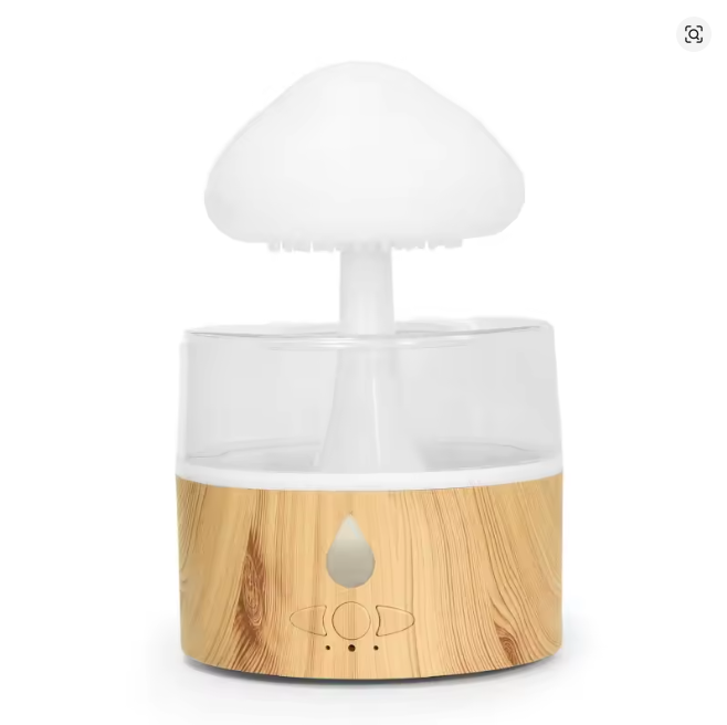 Cloud Rain Ultrasonic Humidifier, Aroma Diffuser, Colorful Light, Yunyu Mushroom