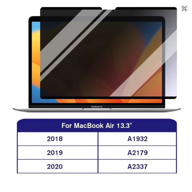 Magnetic Privacy Screen Protector For Macbook M1 M2 Air A2337 A2681 A2442 Pro14 13 16 A2485 2023 Anti-glare/spy Anti-peep Film