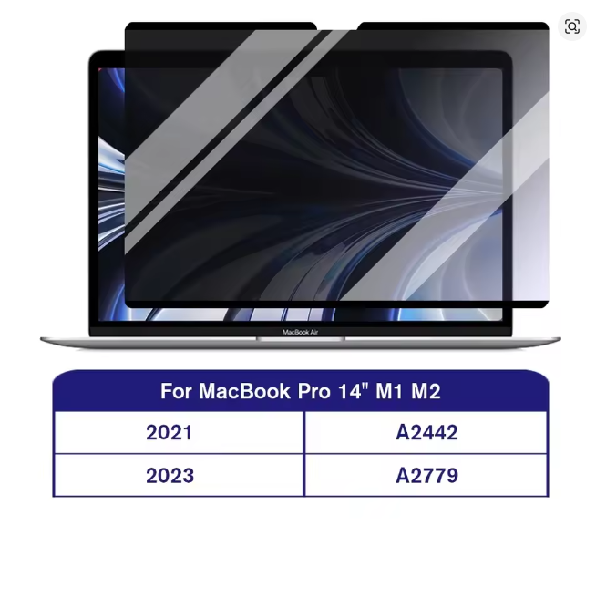 Magnetic Privacy Screen Protector For Macbook M1 M2 Air A2337 A2681 A2442 Pro14 13 16 A2485 2023 Anti-glare/spy Anti-peep Film