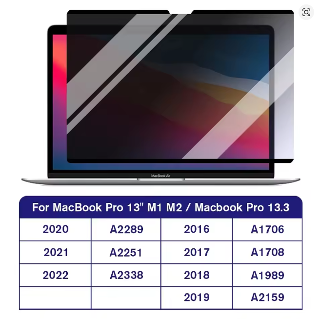 Magnetic Privacy Screen Protector For Macbook M1 M2 Air A2337 A2681 A2442 Pro14 13 16 A2485 2023 Anti-glare/spy Anti-peep Film