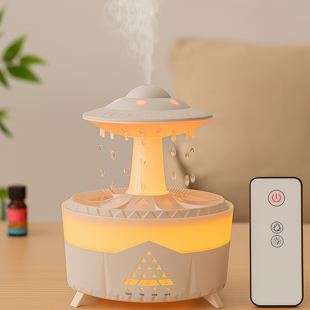 Colorful Raindrop Aromatherapy Humidifier – Cloud Design | Gadget Wallet BD