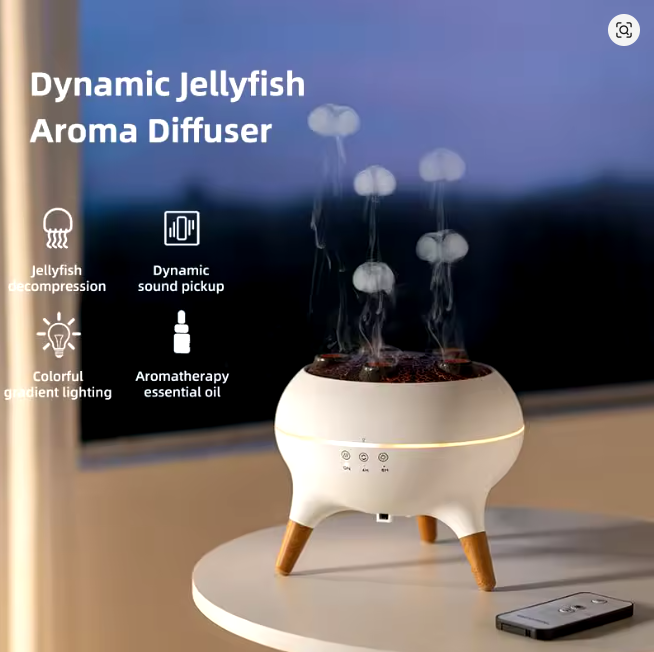 Dynamic Jellyfish Air Humidifier, 250ml Essential Oil Diffuser with Remote Control