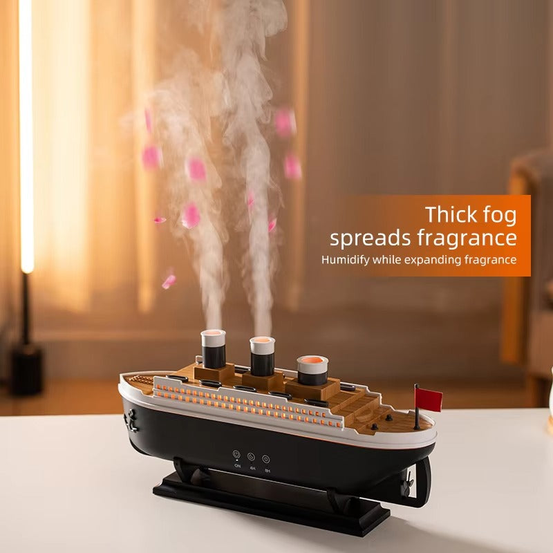 Titanic-Shaped Aroma Diffuser & Humidifier – Thick Fog Fragrance | Gadget Wallet BD