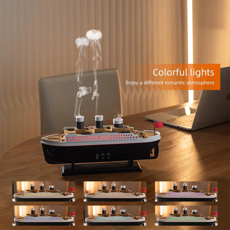 Titanic-Shaped Aroma Diffuser & Humidifier – Thick Fog Fragrance | Gadget Wallet BD