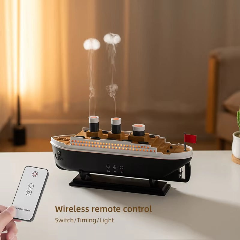 Titanic-Shaped Aroma Diffuser & Humidifier – Thick Fog Fragrance | Gadget Wallet BD