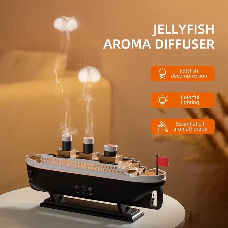 Titanic-Shaped Aroma Diffuser & Humidifier – Thick Fog Fragrance | Gadget Wallet BD