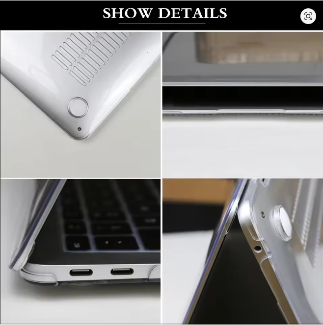 Case for Macbook Pro 14 laptop, cover for M2, A2779, 2023 Pro 16, M3, M4, M1, Mac Book Air 13, 2022, 13.6, A2681, Air 15.3, A2941