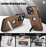 Premium  leather case with stand for iphone
