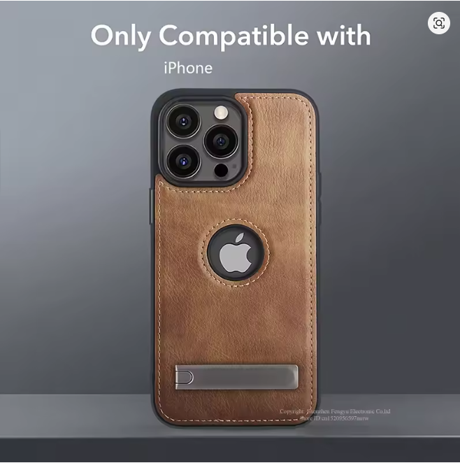 Premium  leather case with stand for iphone