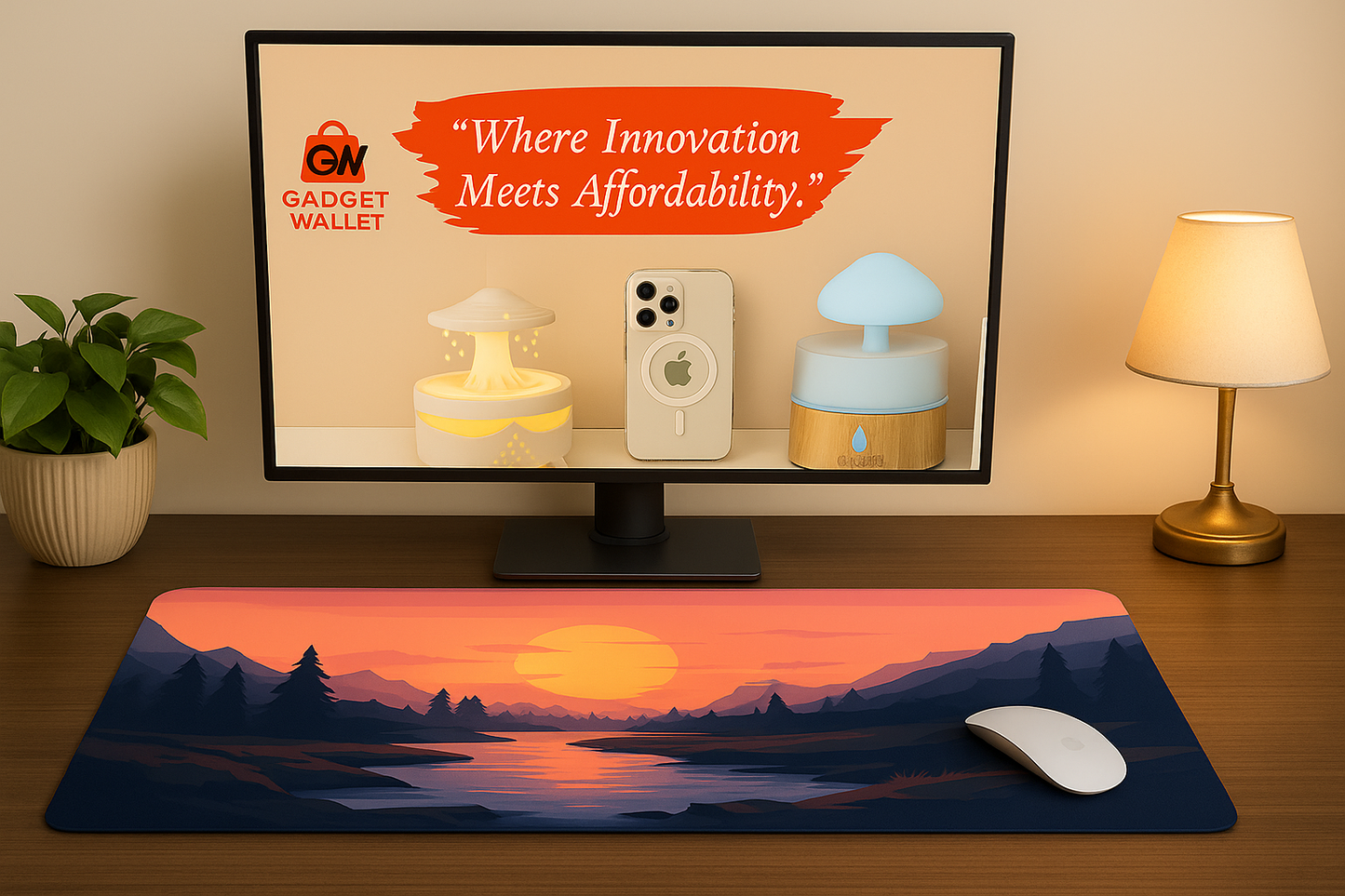 Super Large Non-Slip Rubber Mouse Pad – Landscape Design | Gadget Wallet BD