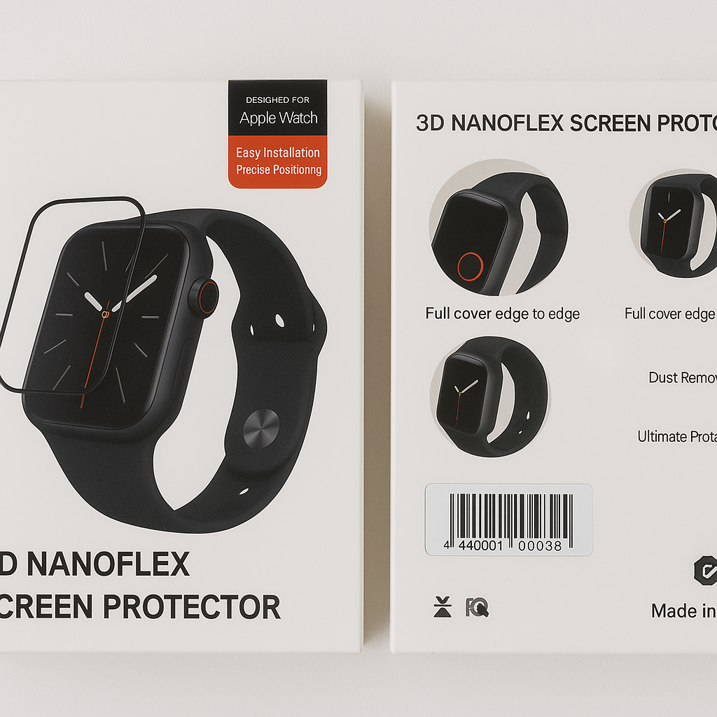 3D Nanoflex Screen Protector for Apple Watch – 40mm / 41mm / 44mm / 45mm / 46mm